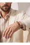 Eye of the Heart Natural Stone Adjustable Steel Chain Men's Bracelet 01893 - 2