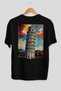 Pisa Tower Italy Black Oversize Country City Back Printed Unisex T-Shirt 100% Cotton Premium
