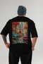 New York 2 Black Oversize Country City Back Printed Unisex T-Shirt 100% Cotton Premium - 2