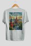 Russia White Oversize Country City Back Printed Unisex T-Shirt 100% Cotton Premium