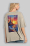 Casablanca Morocco Beige Oversize Country City Back Printed Unisex T-Shirt 100% Cotton Premium - 3