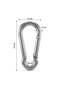 8Pcs 5.3 Inches Galvanized Steel Carabiner Clips, Silver, Spring Snap Hook for Dog Leash, Hammock, Aerial Yoga,Gym Pulldown Attachment, Exercise Machine, Heavy Duty - 3