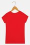 Toddlers Girl Crew Neck Short Sleeve Mickey Minnie Print T-Shirt, Red - 3