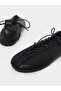 Black Plain Lace-Up Shoes - 3