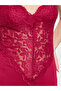 Burgundy Lace Insert Slip - 3