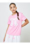 Teens Pink Bow T-Shirt And Knee Length Skirt Set - 2