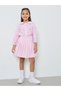 Girls Pink Heart Striped Cotton Shirt