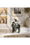 Handcrafted Wooden Elephant-Shaped Decorative Table & Stool(D:14''xD:17''xH:14'')