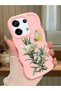 Poco X6 5g Compatible Case with Camera Protector Pink Silicone Couple Phone Case Butterfly Pattern