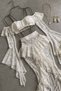 Madonna Collar Crop Slit Lace Skirt Set - 5
