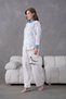 Women's Denim Detailed Linen Shirt Set - 3