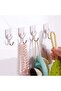 Self-Adhesive Wall Sticky Hooks, White Plastic with Metal, No-Drill Hanging, Pack of 13 - 6