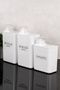 Set of 3 Self-Scale Detergent Boxes with Labels 3000 ml - 2200 ml Colors White Softener Detergent Container with Scale Lid and Labels - 5