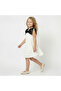 Square Neck Sleeveless Dress with Bow Accent - 5