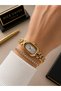 Oval Mini Vintage Case Women's Wristwatch Steel Band 5 Atm Water Resistant+Wristband Dck.20 - 2
