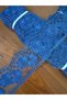 Guipure Lace Dowry Dress 9 Meters 6cm Wide Tulle Tape Blue - 2