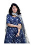 Blue Viscose Printed Anarkali Kurta Set - ALV2180 | Blue-Size:L-40-Inches