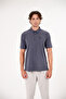 Polo Collar Left Chest Printed Men's T-Shirt - 2