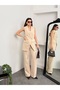 Women's Sleeveless Double-Breasted Blazer Vest Wide-Leg Pants Set
