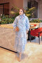 Baby Blue Skirt Layered Polka Dot Set