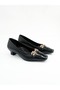 Women's Genuine Leather Heeled Shoes Black