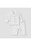 Cotton Collared Neck Long Sleeve Pyjama Set with Print - 2