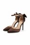 Women's Bow Detailed Thin Heeled Evening Dress Shoes - 2