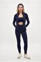 Women's Danica Nano Fit High Waist Navy Blue Leggings - 2