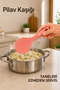 Ivory Non-Stick Pilaf Serving Spoon Ergonomic Handle Hygienic Stable Stand Heat Resistant Kitchen Spoon