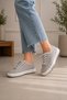 Women's Gray Sneaker Thick Sole – Minimal Daily Comfortable Sports Shoes - 3