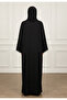 Elegant Midnight Noir Abaya-902 - 4
