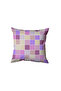 Purple Pink Checkered Pillow, Gift