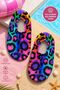 Neon Leopard Patterned Non-Slip Sole Baby - Children's Sea Shoes