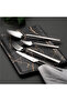 95-Piece Silver Matte Stainless Steel Cutlery Set | Luxury Flatware Collection - 5