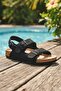 Black Double Buckle Comfortable Daily Men's Sandals - 3