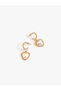Women's Pearl Heart Earrings Hoop Twisted Zinc Alloy - 3