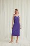 Purple Robe Nightgown Set, Women's Lace Viscose 2-Piece Nightgown Set, V-Neck Guipure Home Dress Pajamas, Stylish Violet Purple Sleepwear - 5