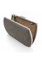 Women's Platinum (Smoked) Crystal Full Stone Half Moon Evening Dress Bag Boxed Night Portfolio - 2