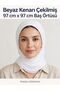 Headscarf White 1 Piece Good Quality Useful Beautiful Stylish (Size: 97 cm X 97 cm) - 2