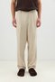 Natur Linen Blend Men's Trousers with Elastic Waist