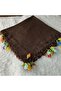 Handmade Rainbow Spring Beaded Crochet Border Writing Edge Cheesecloth Yemeni Dowry Bag Circle - 2