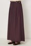 Button-Detail Linen Skirt 60776 - 2