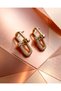 Gold Jewelled Steel Earrings