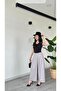 Women's Elastic Waist Skirted Trousers