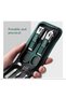 Nail Clippers 6-Piece Portable Luxury Manicure Set, Pedicure Tools, Shiny Black Nail Clipper Set, Body Care Tools, Eyebrow Scissors Pedicure Set (Green) - 2