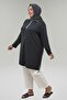 68057 Plus Size Half Zip Modal Tunic - Anthracite - 4