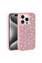 iPhone 15 Pro Case Glittery Diamond Stone Camera Raised Silicone Vrdr - 4