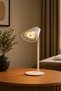 Transparent Glass Led Table Lamp Modern Design White Night Light Study Reading