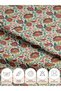 100% Cotton Satin Fabric 100X155 cm Fuchsia Green Floral Patterned Decorative Patchwork Fabric - 7
