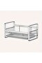 Black Dish Drying Rack With Drawer Sink Drainer Drip Tray Anti Rust Frame Swivel Spout Large Storage Draining Board Removable Cutlery Holder Kitchen Accessories - 3